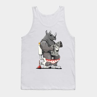 Rhino on the Toilet Tank Top